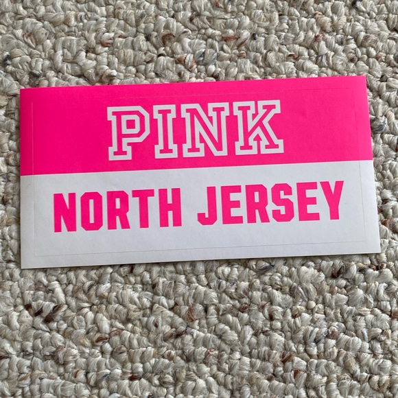 💕VS PINK NORTH JERSEY STICKER Victoria secret nj sexy lingerie decal - Picture 1 of 6